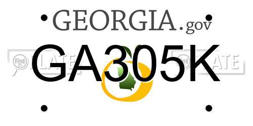 GA305K Georgia License Plate
