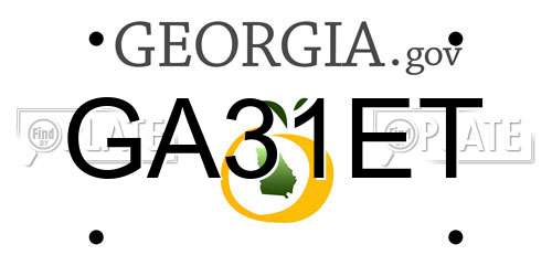 GA31ET Georgia License Plate