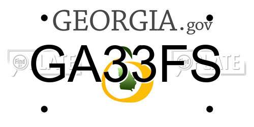 GA33FS Georgia License Plate