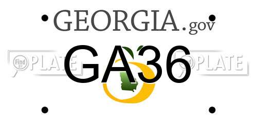 GA36 Georgia License Plate