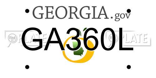 GA360L Georgia License Plate
