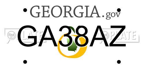 GA38AZ Georgia License Plate