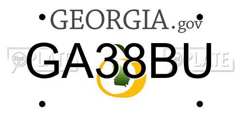 GA38BU Georgia License Plate