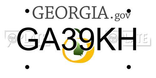 GA39KH Georgia License Plate