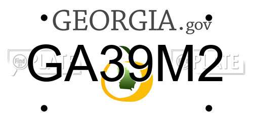 GA39M2 Georgia License Plate