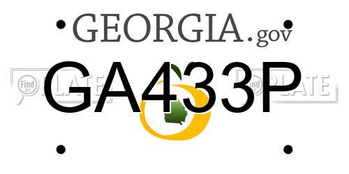 GA433P Georgia License Plate