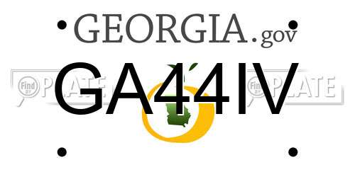 GA44IV Georgia License Plate