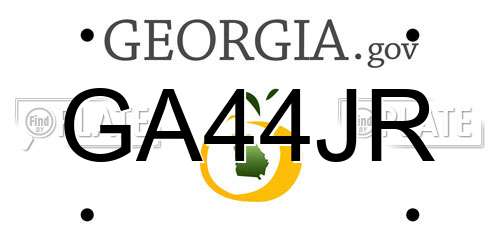 GA44JR Georgia License Plate