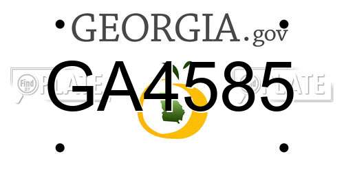 GA4585 Georgia License Plate