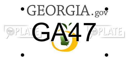 GA47 Georgia License Plate