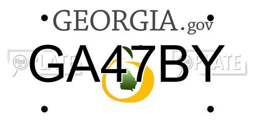 GA47BY Georgia License Plate
