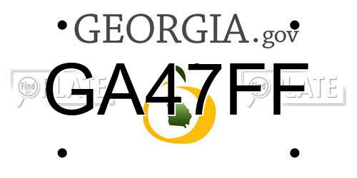 GA47FF Georgia License Plate