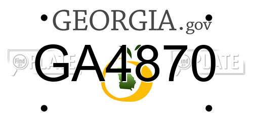 GA4870 Georgia License Plate