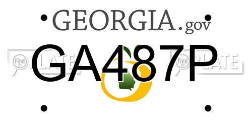GA487P Georgia License Plate