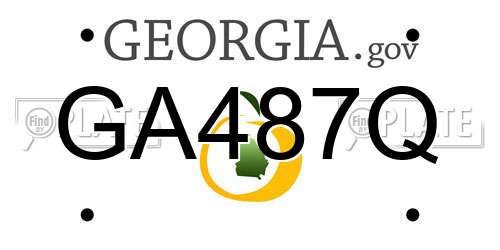 GA487Q Georgia License Plate