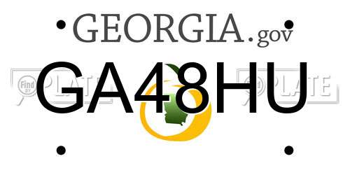 GA48HU Georgia License Plate