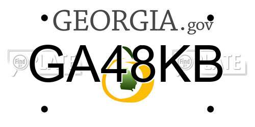 GA48KB Georgia License Plate