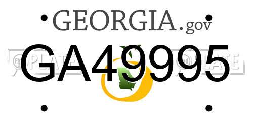 GA49995 Georgia License Plate