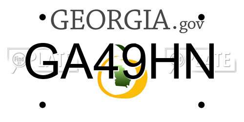 GA49HN Georgia License Plate
