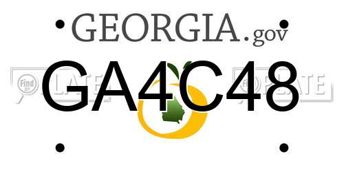GA4C48 Georgia License Plate