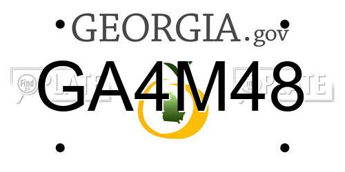 GA4M48 Georgia License Plate