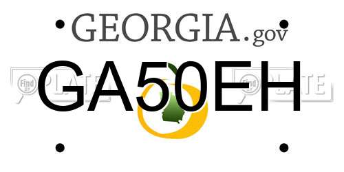 GA50EH Georgia License Plate