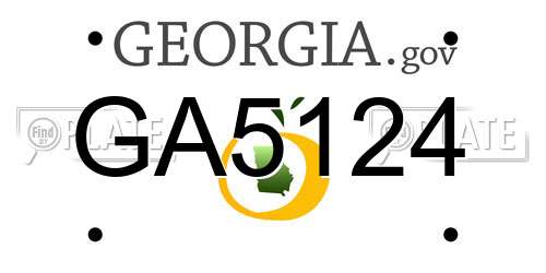 GA5124 Georgia License Plate