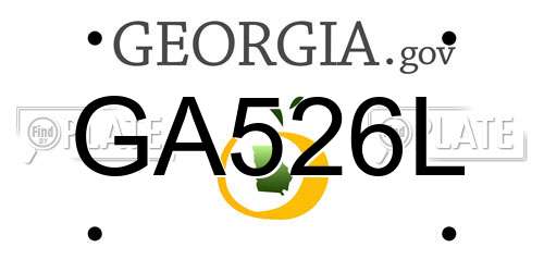GA526L Georgia License Plate