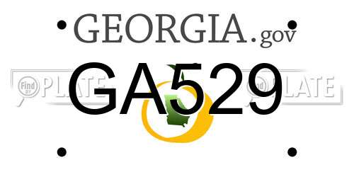 GA529 Georgia License Plate
