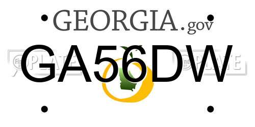 GA56DW Georgia License Plate