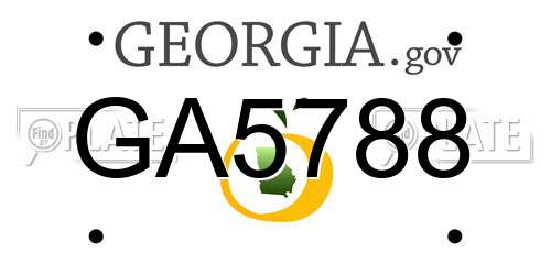 GA5788 Georgia License Plate