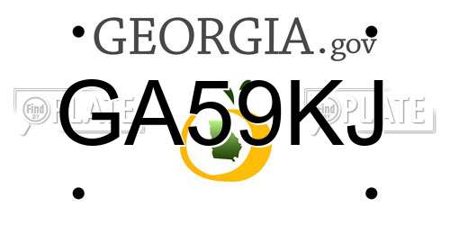 GA59KJ Georgia License Plate