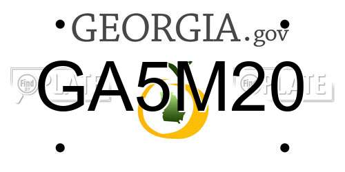 GA5M20 Georgia License Plate