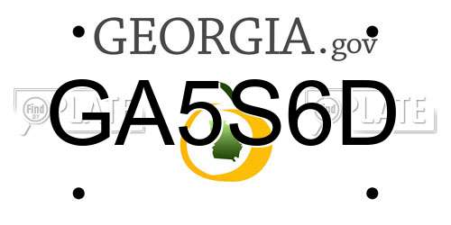 GA5S6D Georgia License Plate