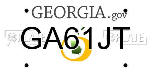GA61JT Georgia License Plate