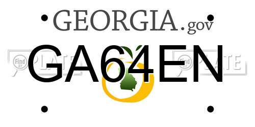 GA64EN Georgia License Plate