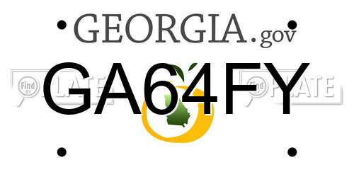 GA64FY Georgia License Plate