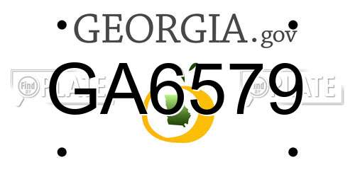 GA6579 Georgia License Plate