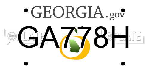 GA778H Georgia License Plate