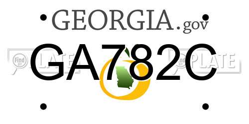 GA782C Georgia License Plate