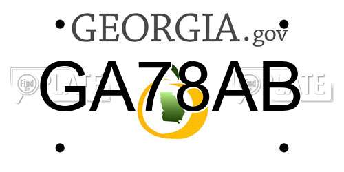 GA78AB Georgia License Plate