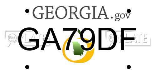 GA79DF Georgia License Plate