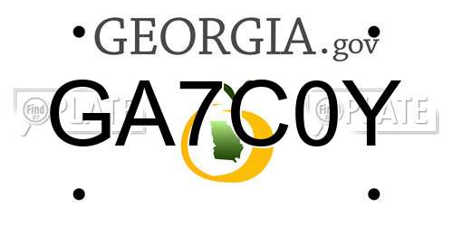 GA7C0Y Georgia License Plate