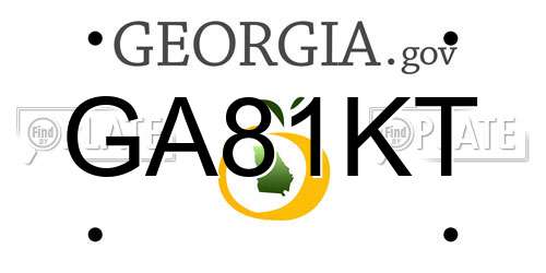 GA81KT Georgia License Plate
