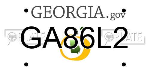 GA86L2 Georgia License Plate