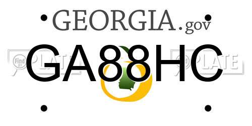 GA88HC Georgia License Plate