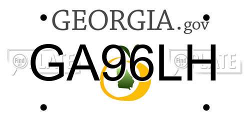 GA96LH Georgia License Plate