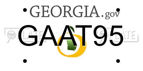 GAAT95 Georgia License Plate
