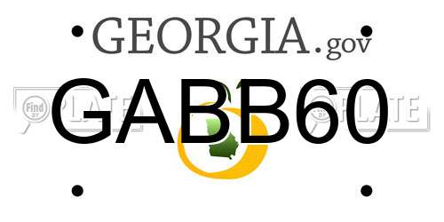 GABB60 Georgia License Plate