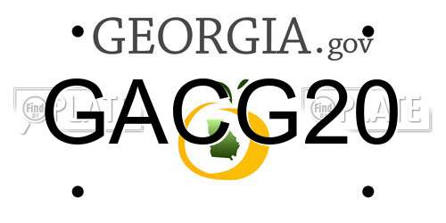 GACG20 Georgia License Plate